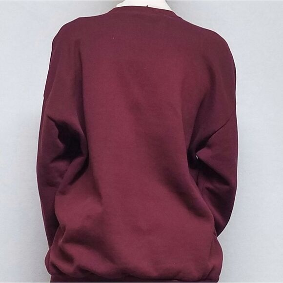 VINTAGE 80s Santee Pluma Maroon Hearts Sweatshirt - Picture 9 of 13
